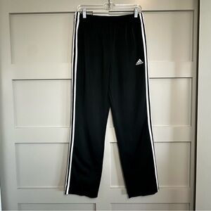 adidas Track Pants Women’s Black Three White Stripes Size Large (14/16)